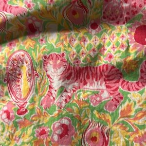 Lilly Pulitzer Style Strapless Dress - Pink and Green